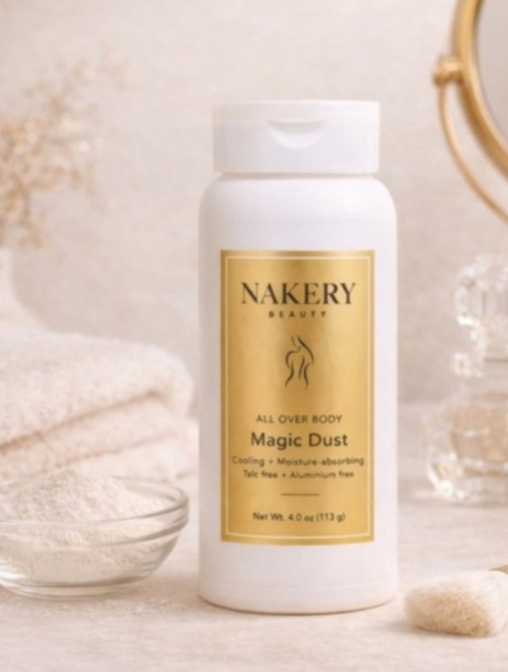 Nakery Beauty Magic Dust All-Over Body Powder - White